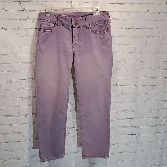 Red Engine vintage original denim purple viper fit capris - Picture 1 of 11